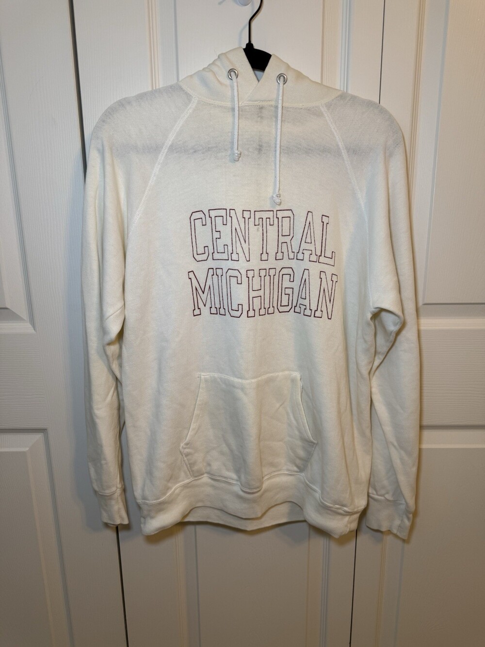 Vintage 1980 Champion Central Michigan Hoodie Large College Sweatshirt 80s USA